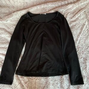 Elegant Black Long Sleeve Women's Top